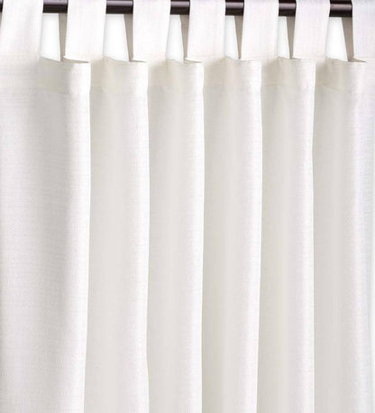 Plow & Hearth Curtain Panels Indoor Living Grasscloth Outdoor Curtain Panel With Tab Top