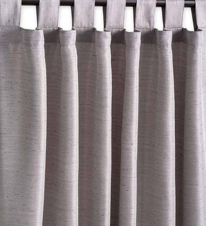 Plow & Hearth Curtain Panels Indoor Living Grasscloth Outdoor Curtain Panel With Tab Top