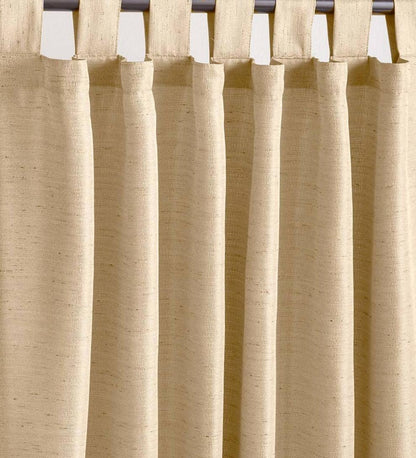Plow & Hearth Curtain Panels Indoor Living Grasscloth Outdoor Curtain Panel With Tab Top