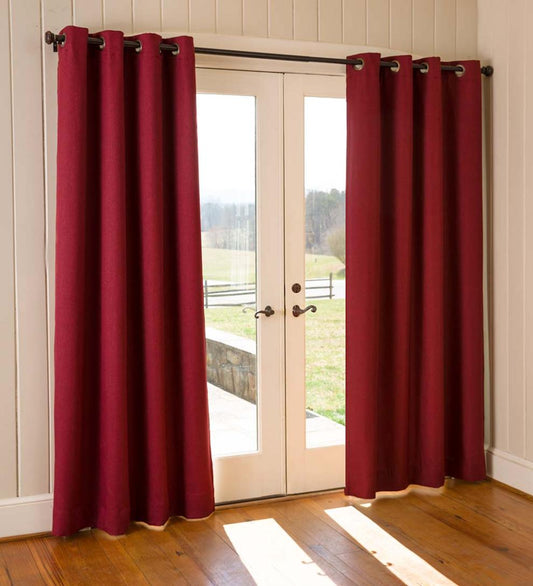 Plow & Hearth Curtain Panels Indoor Living Madison Double-Blackout Grommet Curtain Pairs