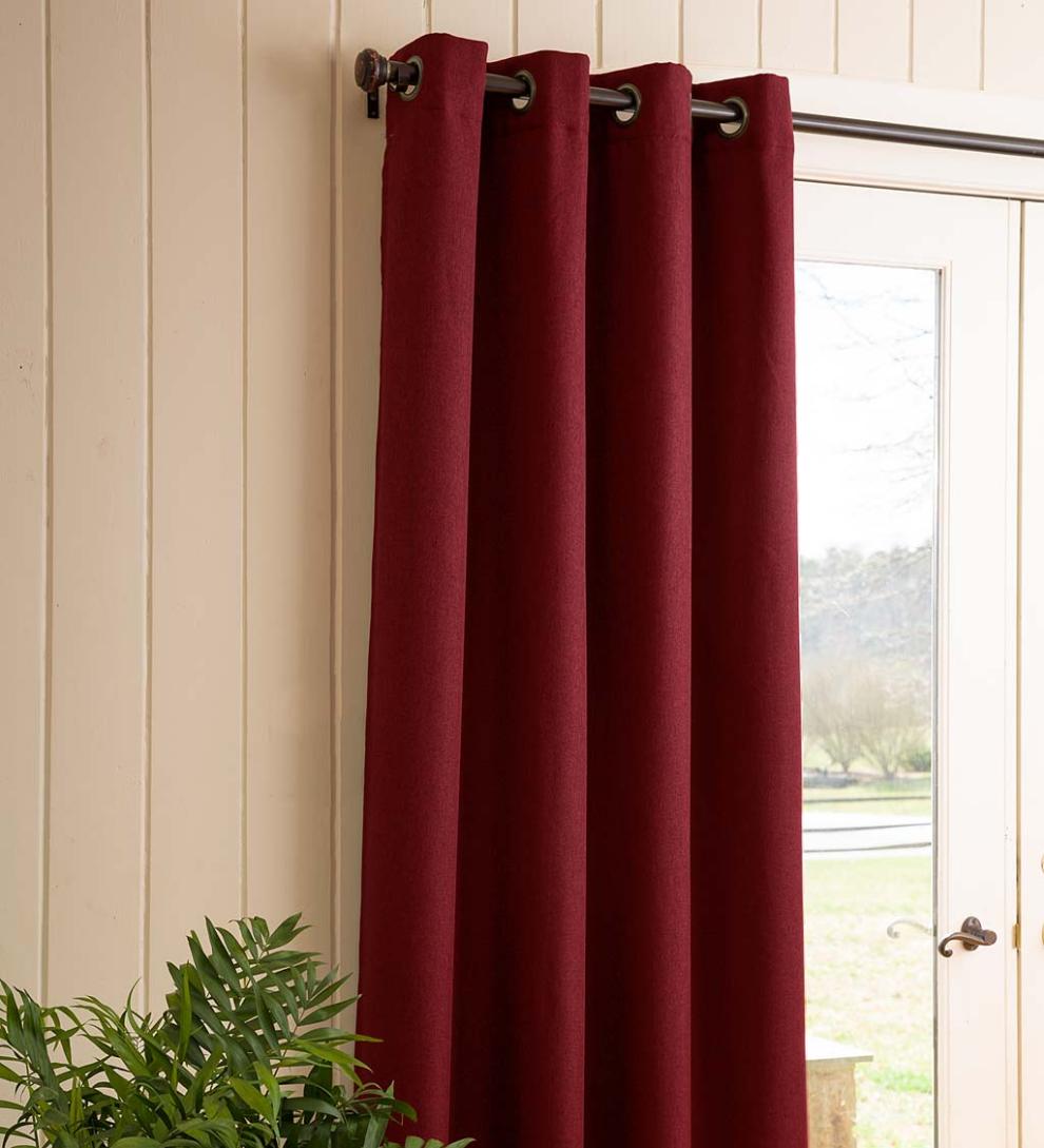 Plow & Hearth Curtain Panels Indoor Living Madison Double-Blackout Grommet Curtain Pairs