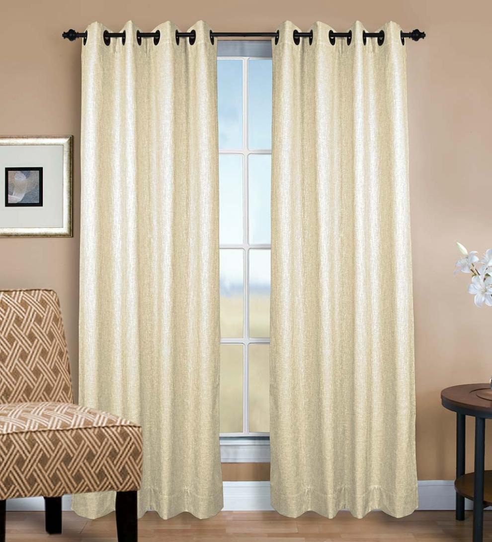 Plow & Hearth Curtain Panels Indoor Living Monet Grommet Insulated Curtain Panel