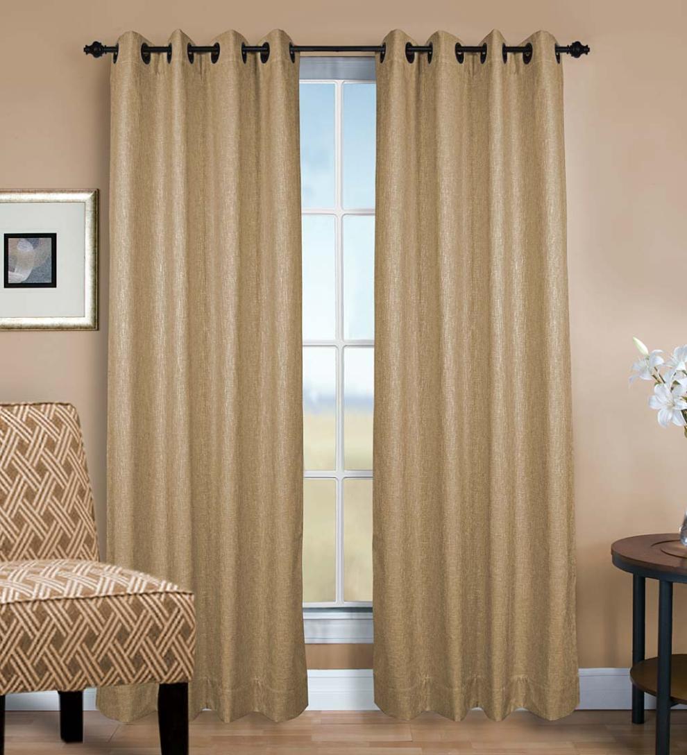 Plow & Hearth Curtain Panels Indoor Living Monet Grommet Insulated Curtain Panel
