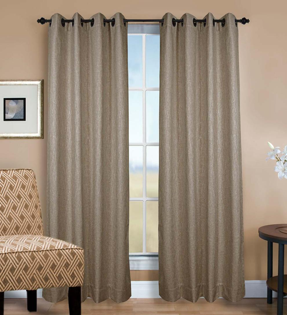 Plow & Hearth Curtain Panels Indoor Living Monet Grommet Insulated Curtain Panel