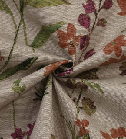 Plow & Hearth Curtain Panels Indoor Living Rockport Floral Linen-Look Curtain Pairs With Tiebacks
