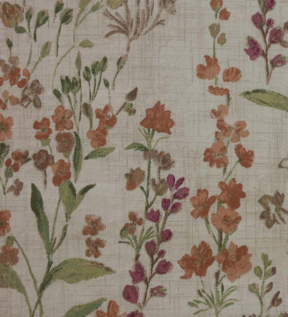 Plow & Hearth Curtain Panels Indoor Living Rockport Floral Linen-Look Curtain Pairs With Tiebacks