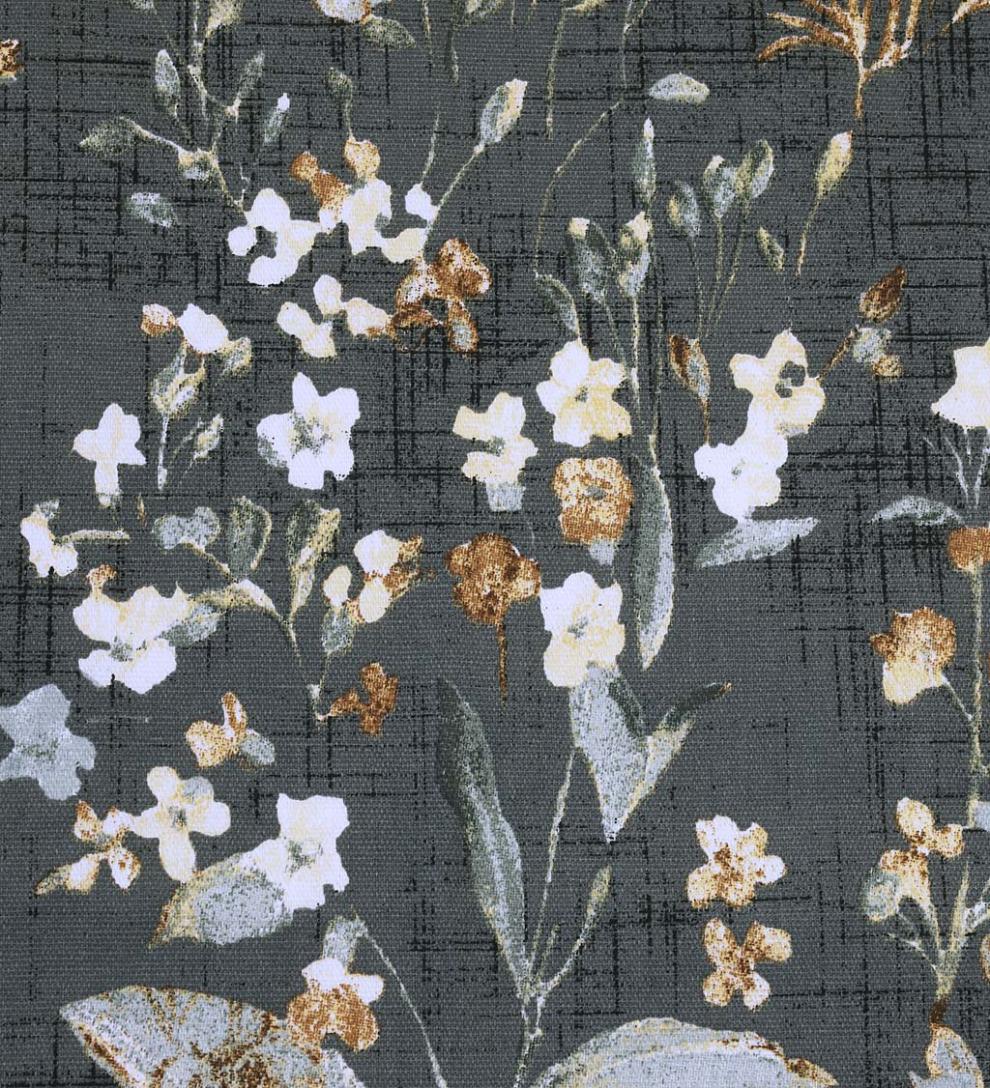 Plow & Hearth Curtain Panels Indoor Living Rockport Floral Linen-Look Curtain Pairs With Tiebacks