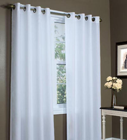 Plow & Hearth Curtain Panels Indoor Living Thermovoile Lined Grommet-Top European-Style Voile Panels