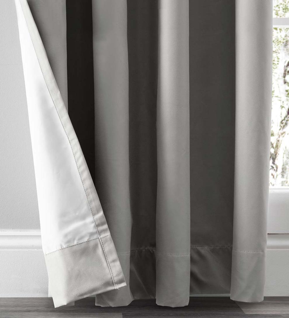 Plow & Hearth Curtain Panels Indoor Living Twilight Total Blackout Grommet Curtain Panel