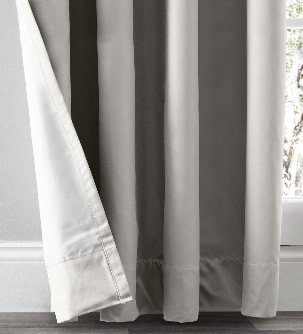 Plow & Hearth Curtain Panels Indoor Living Twilight Total Blackout Grommet Curtain Panel