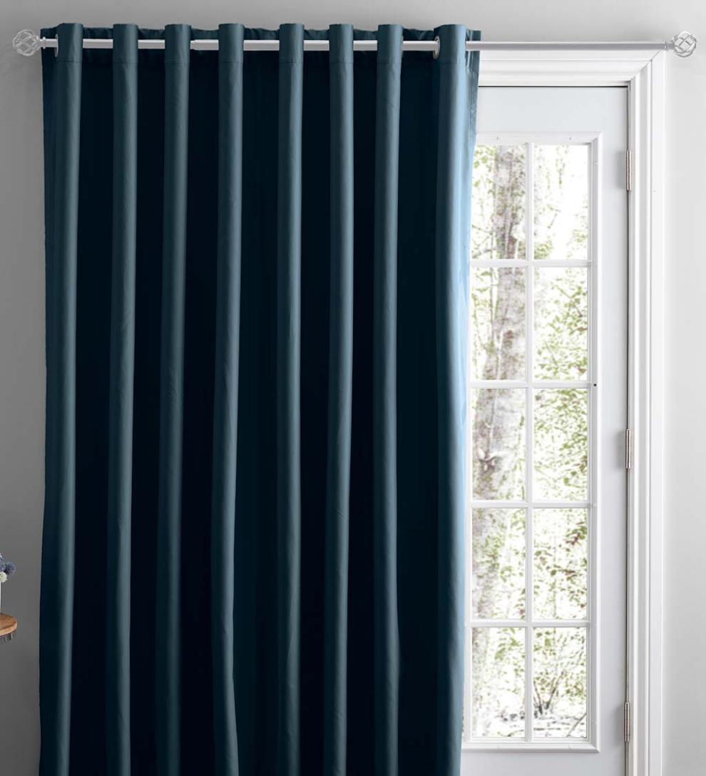 Plow & Hearth Curtain Panels Indoor Living Twilight Total Blackout Grommet Curtain Panel
