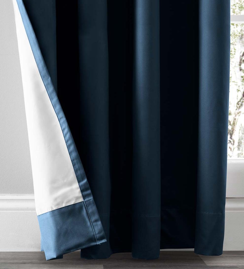 Plow & Hearth Curtain Panels Indoor Living Twilight Total Blackout Grommet Curtain Panel