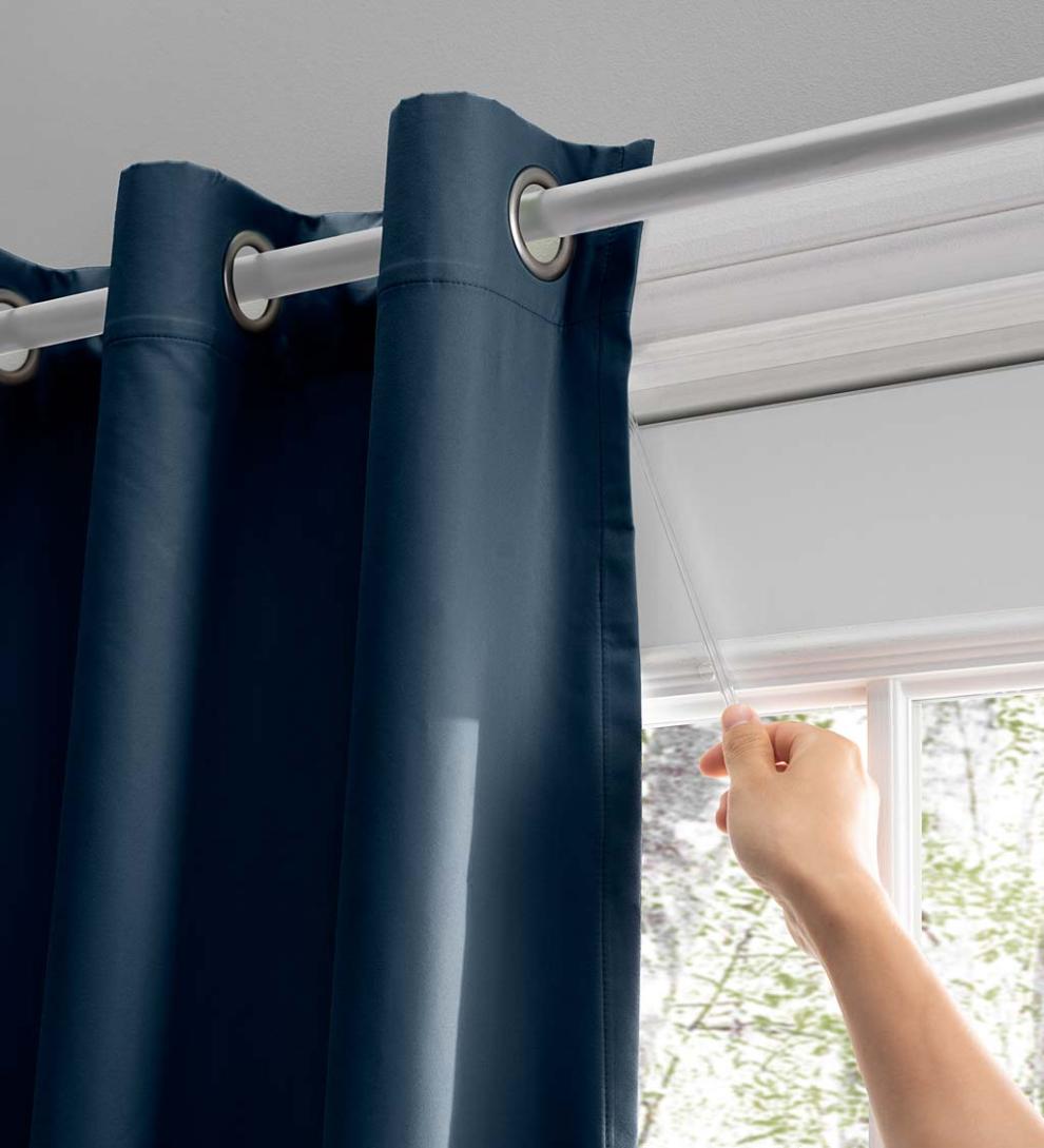 Plow & Hearth Curtain Panels Indoor Living Twilight Total Blackout Grommet Curtain Panel