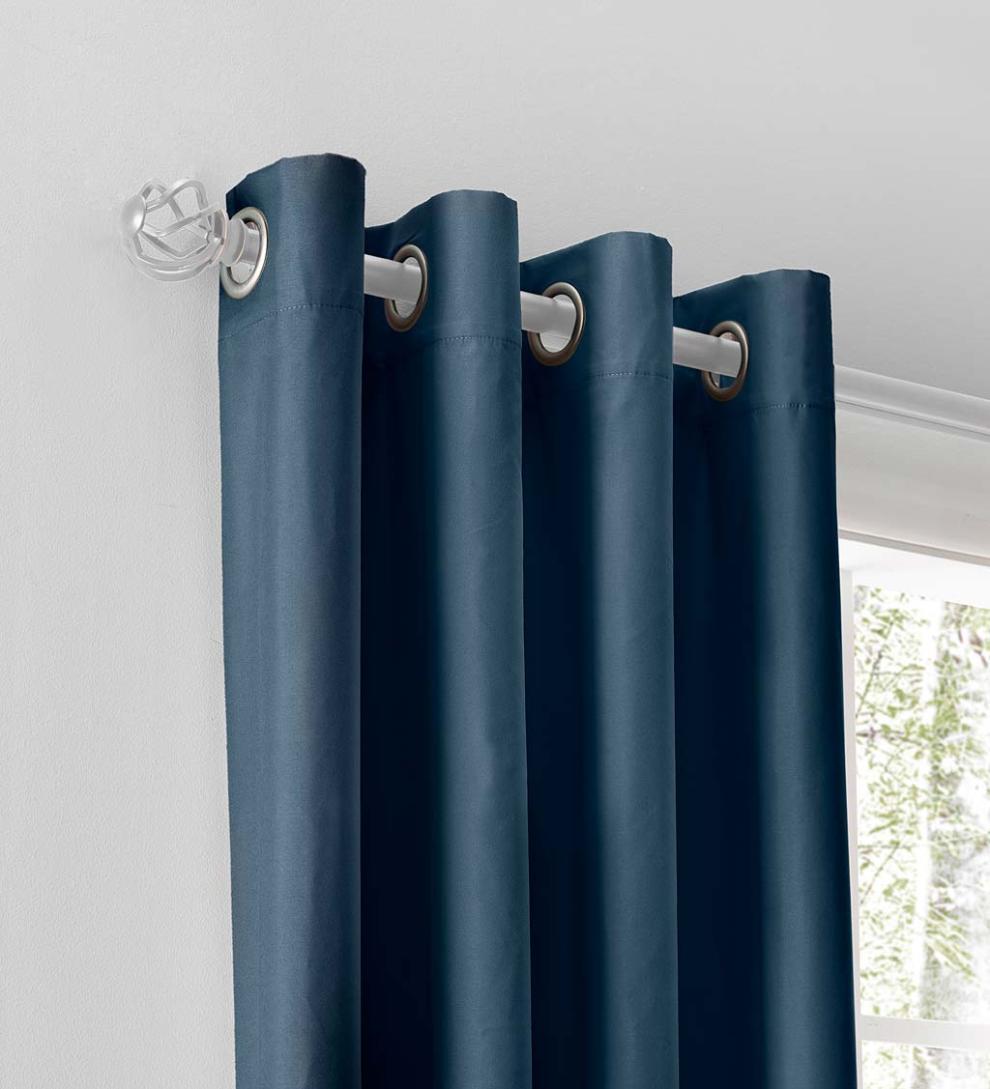 Plow & Hearth Curtain Panels Indoor Living Twilight Total Blackout Grommet Curtain Panel