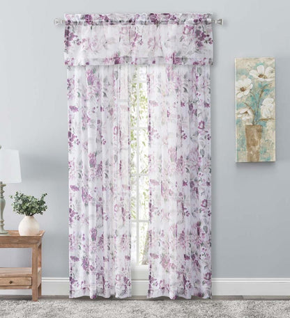 Plow & Hearth Curtain Panels Indoor Living Whimsical Sheer Rod Pocket Panel Curtains And Valance