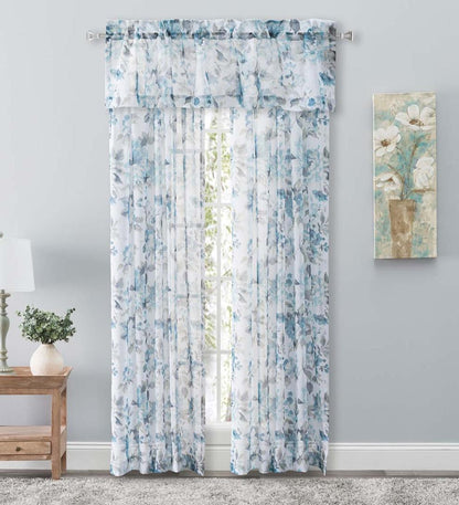 Plow & Hearth Curtain Panels Indoor Living Whimsical Sheer Rod Pocket Panel Curtains And Valance