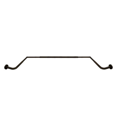 Plow & Hearth Curtain Rods & Hardware Indoor Living Adjustable Bay Window Curtain Rod Set - Rubbed Matte Brass
