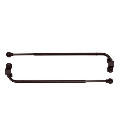 Plow & Hearth Curtain Rods & Hardware Indoor Living Adjustable Steel Swing Arm Curtain Rod Set