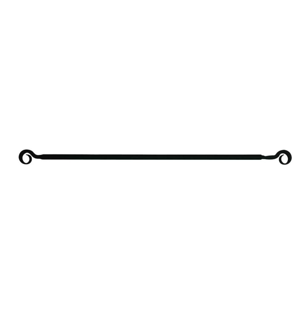 Plow & Hearth Curtain Rods & Hardware Indoor Living Adjustable Wrought Iron Curtain Rod With Brackets