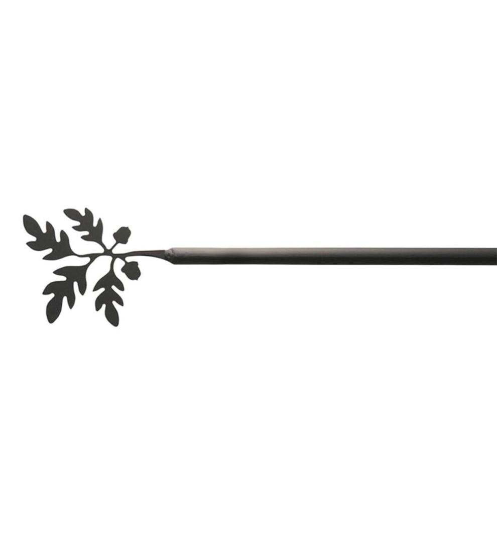 Plow & Hearth Curtain Rods & Hardware Indoor Living Adjustable Wrought Iron Curtain Rod With Brackets