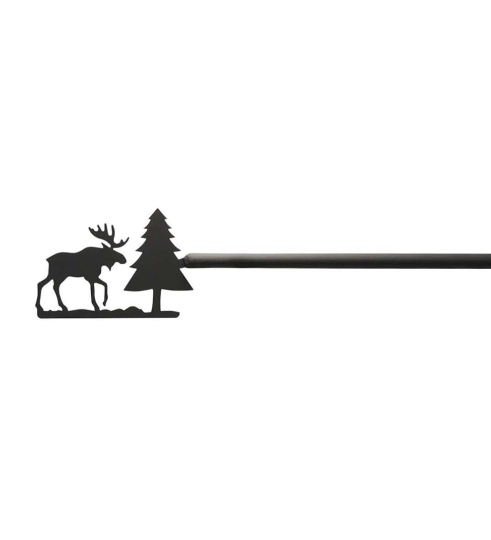 Plow & Hearth Curtain Rods & Hardware Indoor Living Adjustable Wrought Iron Curtain Rod With Brackets