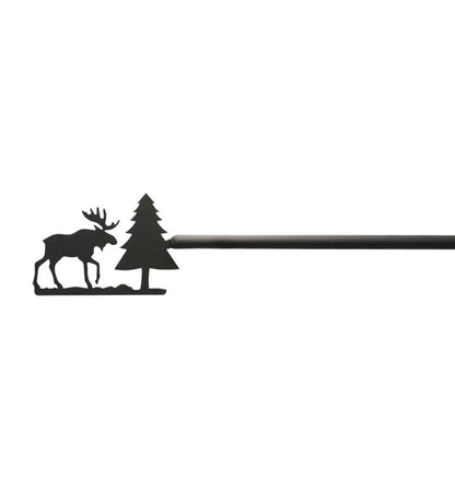 Plow & Hearth Curtain Rods & Hardware Indoor Living Adjustable Wrought Iron Curtain Rod With Brackets