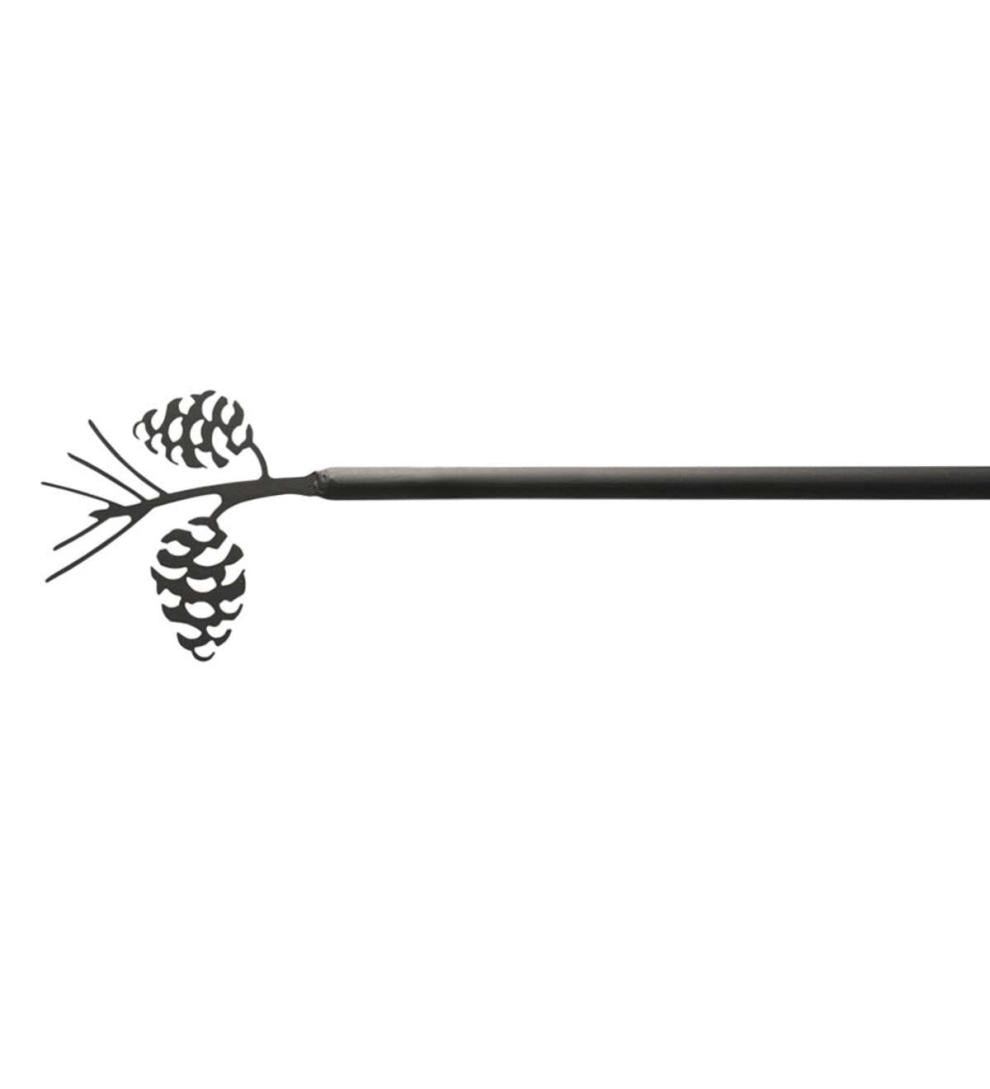 Plow & Hearth Curtain Rods & Hardware Indoor Living Adjustable Wrought Iron Curtain Rod With Brackets