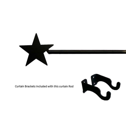Plow & Hearth Curtain Rods & Hardware Indoor Living Adjustable Wrought Iron Curtain Rod With Brackets
