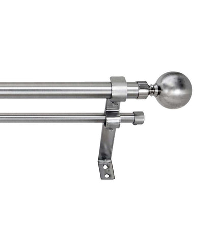 Plow & Hearth Curtain Rods & Hardware Indoor Living Ball Finial Double Rod Set