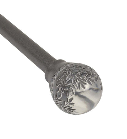 Plow & Hearth Curtain Rods & Hardware Indoor Living Botanical Curtain Rod Set With Gaia Finials