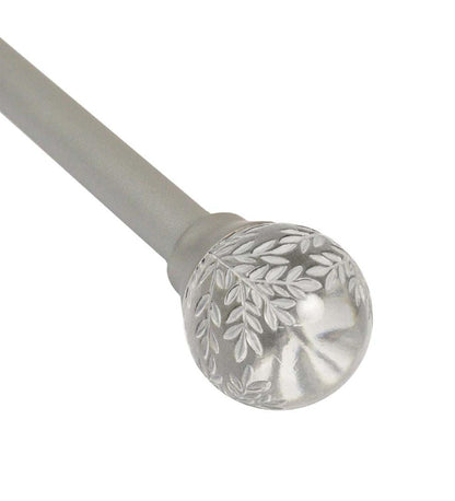 Plow & Hearth Curtain Rods & Hardware Indoor Living Botanical Curtain Rod Set With Gaia Finials