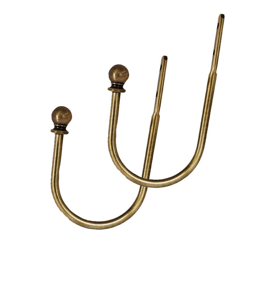 Plow & Hearth Curtain Rods & Hardware Indoor Living Curtain Rings, Set Of Seven - Antique Brass