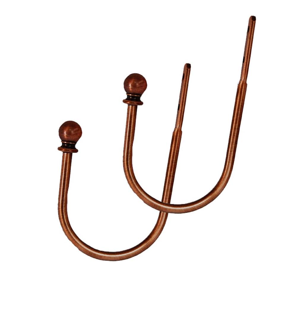 Plow & Hearth Curtain Rods & Hardware Indoor Living Curtain Rings, Set Of Seven - Antique Brass