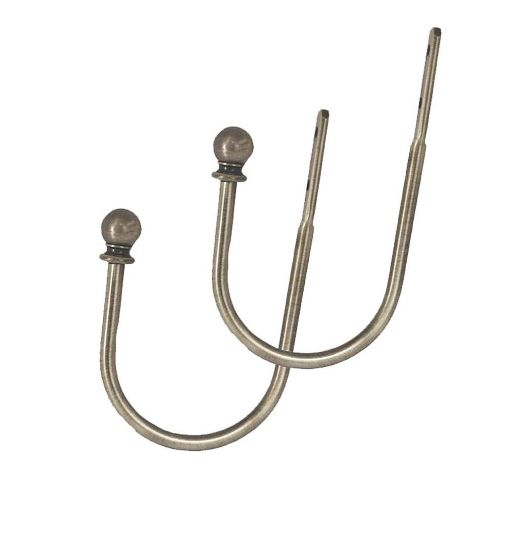 Plow & Hearth Curtain Rods & Hardware Indoor Living Holdbacks, Pair - Antique Brass