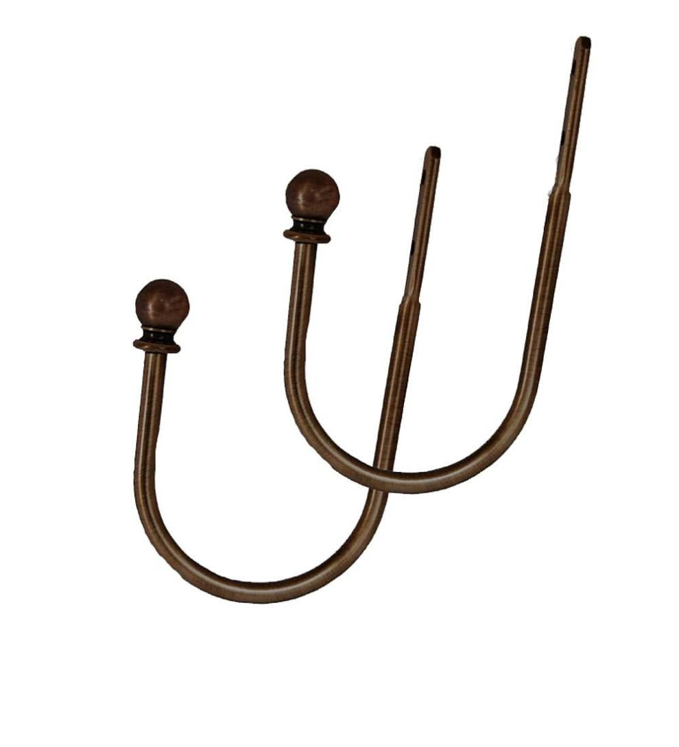 Plow & Hearth Curtain Rods & Hardware Indoor Living Holdbacks, Pair - Antique Brass