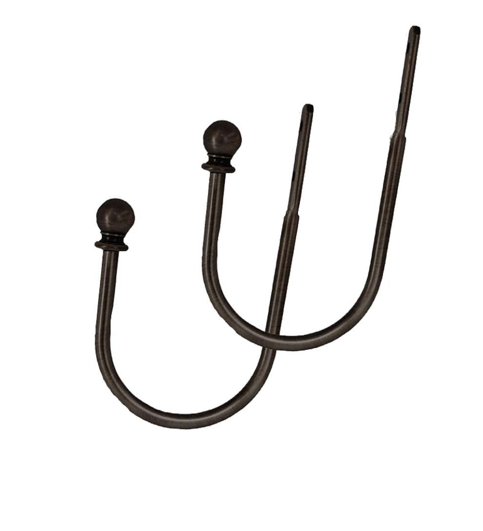Plow & Hearth Curtain Rods & Hardware Indoor Living Holdbacks, Pair - Antique Brass