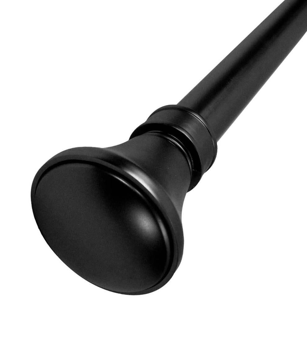 Plow & Hearth Curtain Rods & Hardware Indoor Living Lexington Adjustable Curtain Rod Collection With Flare Finial