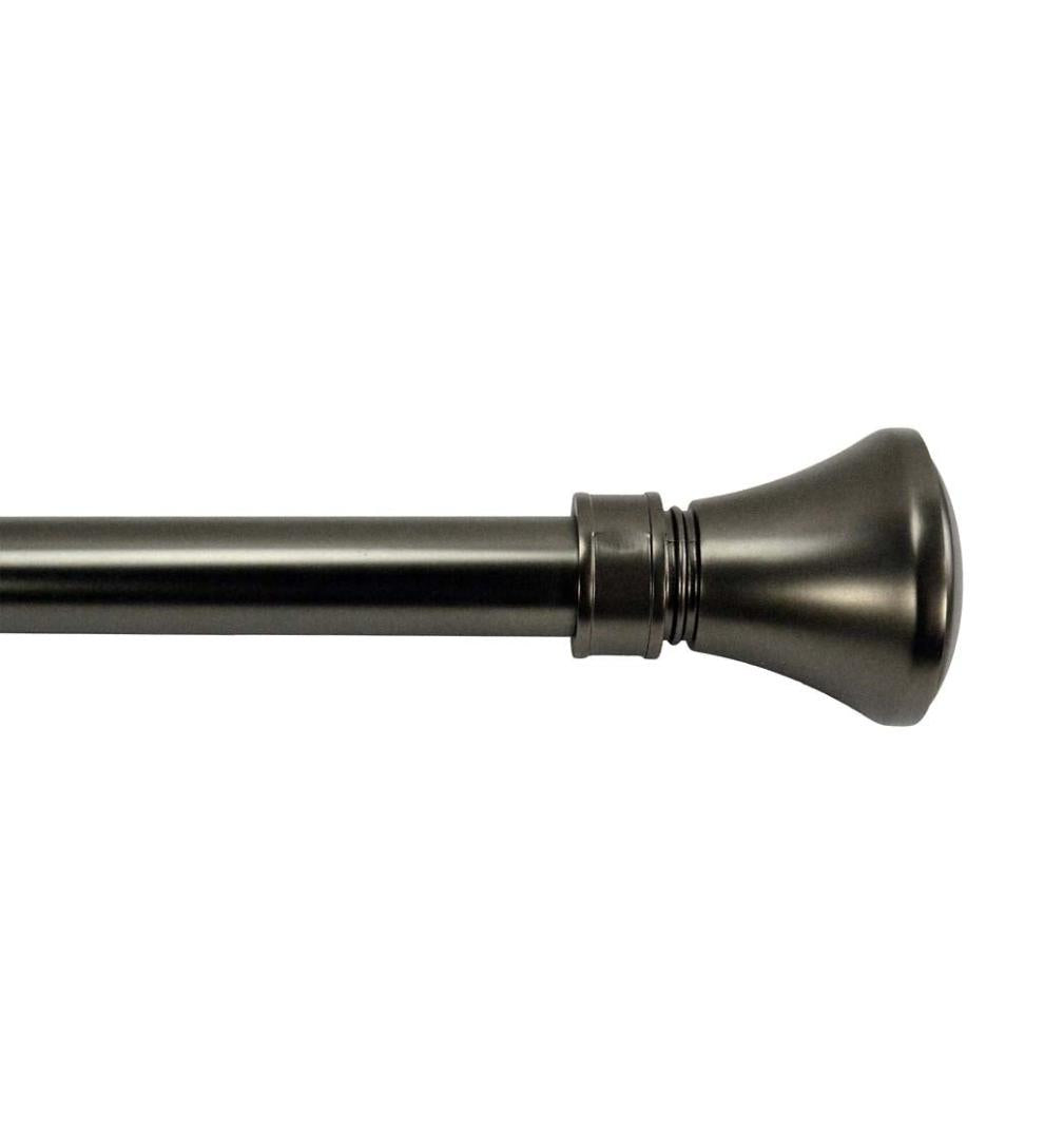Plow & Hearth Curtain Rods & Hardware Indoor Living Lexington Adjustable Curtain Rod Collection With Flare Finial