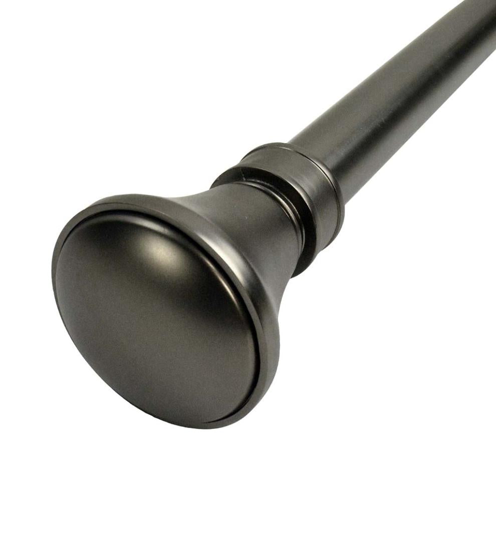 Plow & Hearth Curtain Rods & Hardware Indoor Living Lexington Adjustable Curtain Rod Collection With Flare Finial