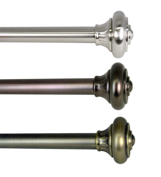 Plow & Hearth Curtain Rods & Hardware Indoor Living Lexington Adjustable Curtain Rod Collection With Royale Finial