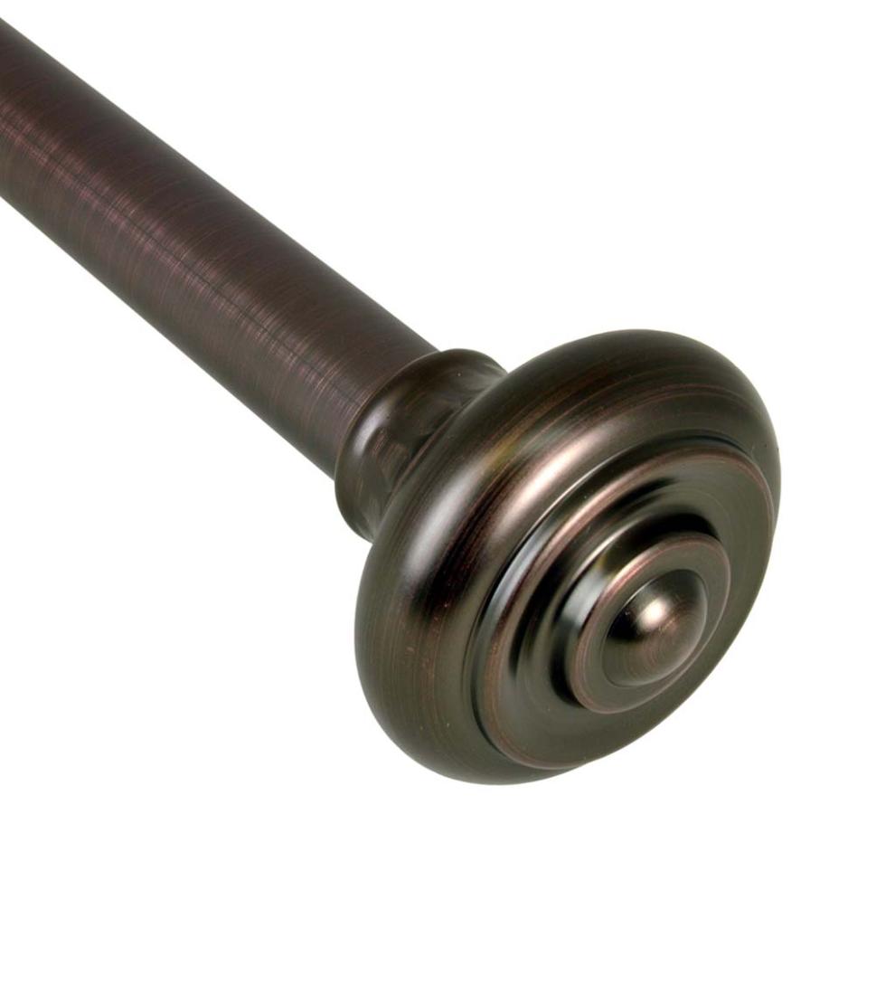 Plow & Hearth Curtain Rods & Hardware Indoor Living Lexington Adjustable Curtain Rod Collection With Royale Finial