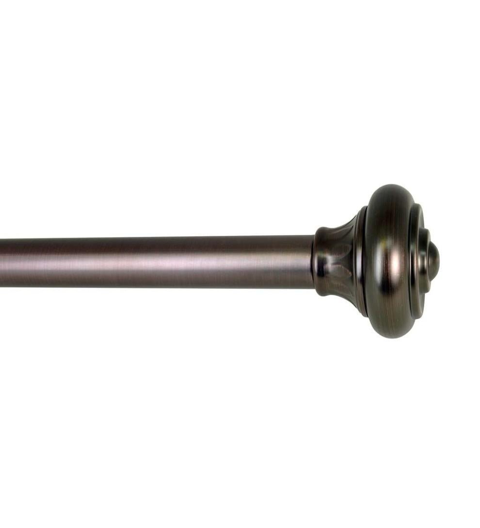 Plow & Hearth Curtain Rods & Hardware Indoor Living Lexington Adjustable Curtain Rod Collection With Royale Finial