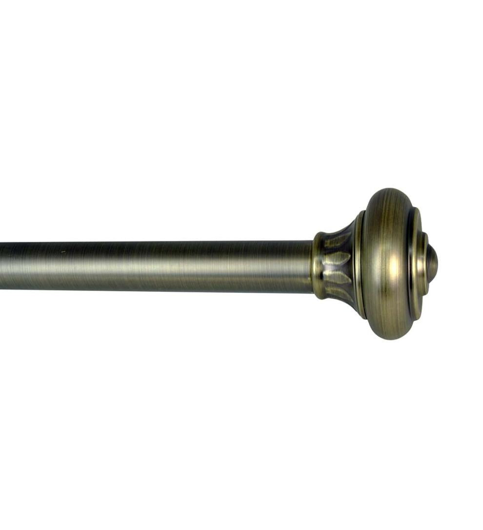 Plow & Hearth Curtain Rods & Hardware Indoor Living Lexington Adjustable Curtain Rod Collection With Royale Finial