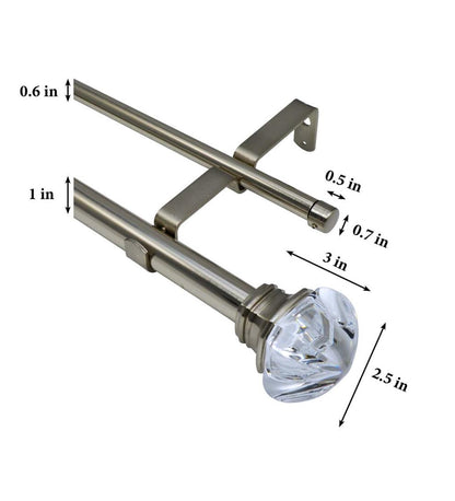 Plow & Hearth Curtain Rods & Hardware Indoor Living Regal Double Curtain Rod Set