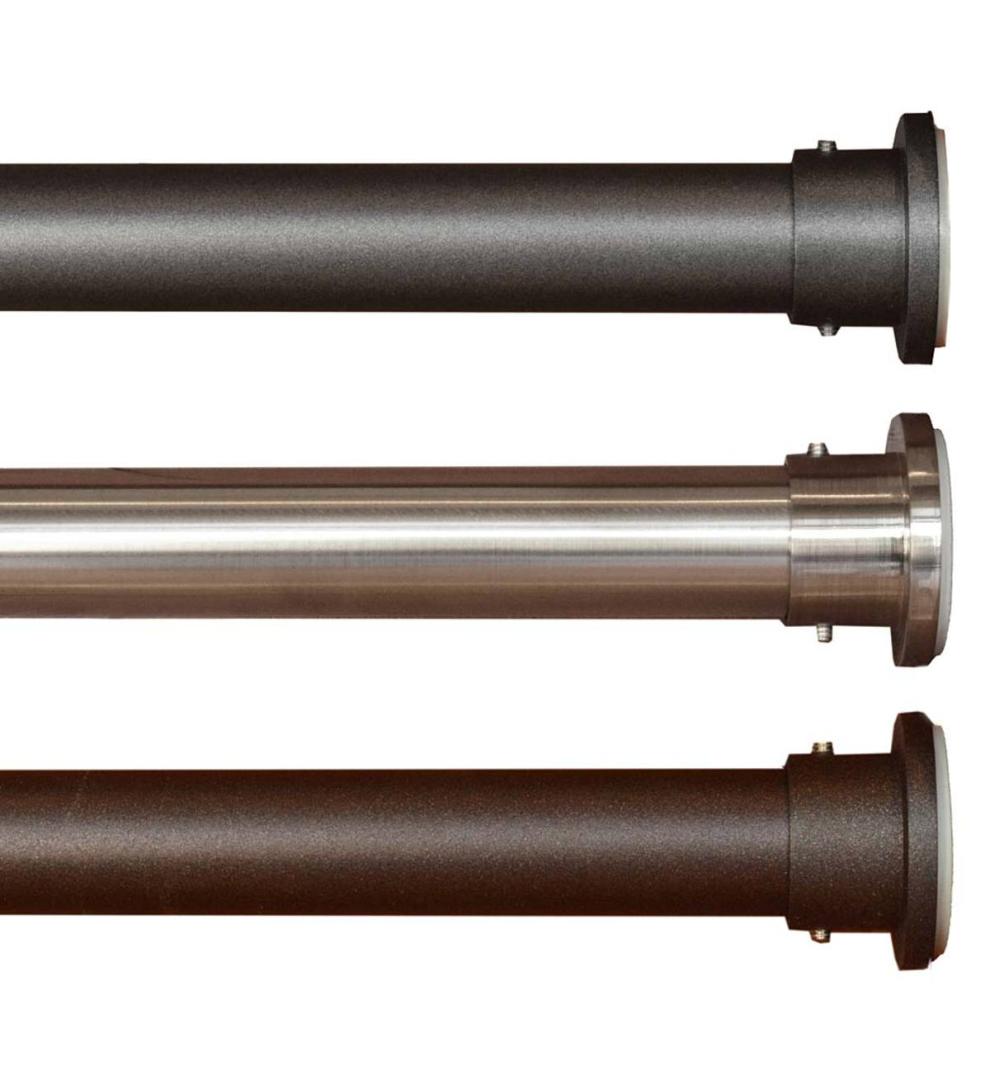 Plow & Hearth Curtain Rods & Hardware Indoor Living Stainless Steel Indoor-Outdoor Spring Tension Curtain Rod Set