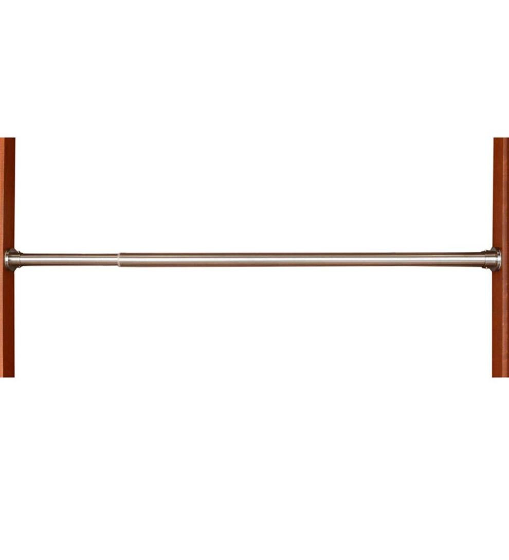 Plow & Hearth Curtain Rods & Hardware Indoor Living Stainless Steel Indoor-Outdoor Spring Tension Curtain Rod Set