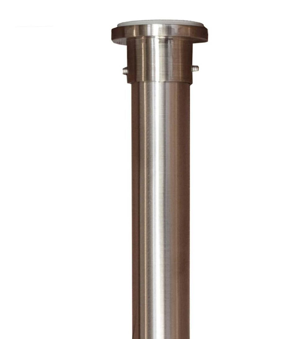 Plow & Hearth Curtain Rods & Hardware Indoor Living Stainless Steel Indoor-Outdoor Spring Tension Curtain Rod Set