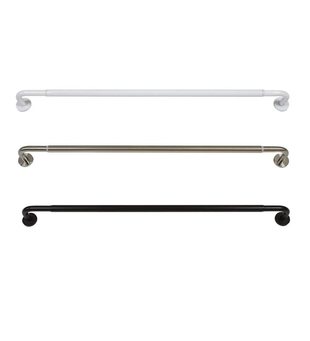 Plow & Hearth Curtain Rods & Hardware Indoor Living Steel Wraparound Privacy Curtain Rod