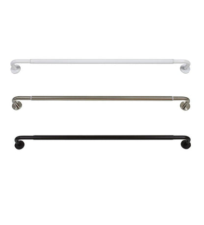 Plow & Hearth Curtain Rods & Hardware Indoor Living Steel Wraparound Privacy Curtain Rod