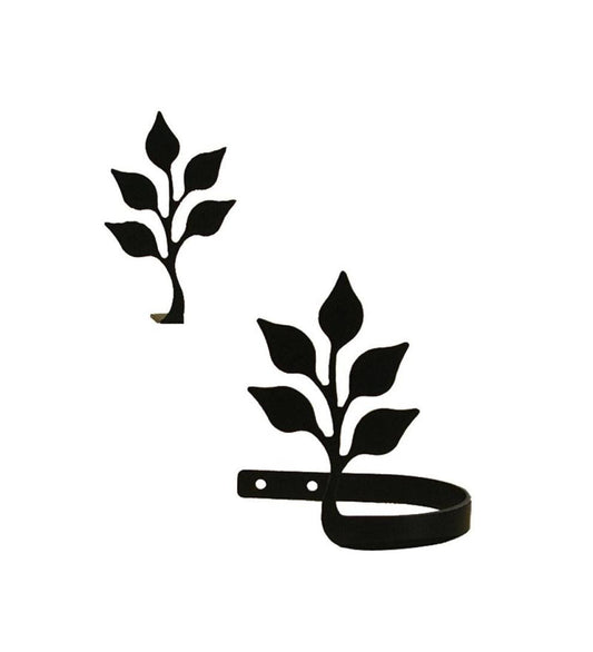 Plow & Hearth Curtain Rods & Hardware Indoor Living Usa-Made Wrought Iron Curtain Tiebacks - Bear